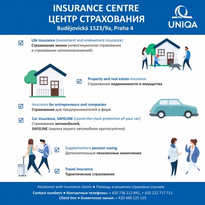 INSURANCE CENTRE IN PRAGUE FOR RUSSIAN AND ENGLISH SPEAKING CLIENTS - UNIQA pojišťovna, a.s.